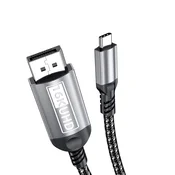 INF 16K High Definition Type-C to DP 2.1 Kabel za 8K 4K Telefone in Računalnike Grey 2 m, (5000276949)