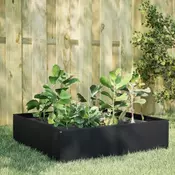 Povišena vrtna gredica crna 100x100x41 cm od celika