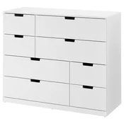 NORDLI Komoda s 8 fioka, bela, 120x99 cm