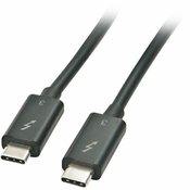 LINDY LINDY Thunderbolt™ kabel Thunderbolt™ 3 USB-C® vtič\, USB-C® vtič 1.00 m črna  41556, (20415695)