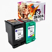 Inkdigo tusz 338 XL 343 XL kompatybilny z HP C3170C3175C3180 Certyfikat TÜV