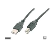 Digitus USB kabel A/samec do B/samec, 2x zaščiten, črn, 3 m