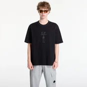 Majice C.P. Company Mercerized Jersey 30/2 Twisted Short Sleeve Logo T-Shirt Black XL