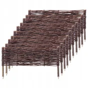 KADAX Vrtna pletena palisadna ograja, 60 x 20 cm, komplet 10 kosov