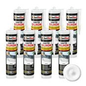 IsolBau Sanitarni silikon Beli Sanitär Silikon 8 x 300ml