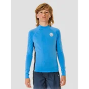 Rip Curl Icons Uv Brushed Kids Longsleeve Rash Guard blue gum