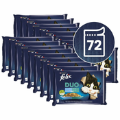 Vrečke FELIX DUO – okusen izbor hran z ribami 72x85 g