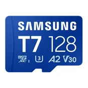 Samsung T7/Micro SDXC/128GB/UHS-I U3 / Razred 10/Modra MB-MB128T/WW