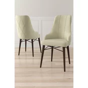 HANAH HOME Set 4 stolice Neta Cream Brown