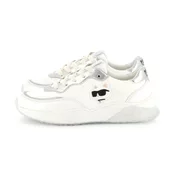 Karl Lagerfeld za dekleta. Z30373 Athleisure čevlji beli (34), Bela, Ravna stran, Čipke, Priložnostno, otroška moda