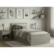 Ljubki dom Postelja SOFIA 90 x 200 cm, hrast tartuf Posteljno dno: Brez posteljnega dna, Vzmetnica: Vzmetnica Somnia 17 cm
