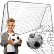 Trizand mreža za nogometni gol, 213x150x90 cm, bela