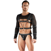 Svenjoyment Crop Top, Chest Harness & Jock Set 2180502 Black L