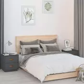 Vidaxl vidaXL Nočne omarice, komplet 2, sive, 40x34x45 cm, masiven borov les