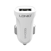 LDNIO Auto punjac DL-C17 2.4A sa iPhone Lightning kablom white