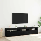 TV ormar 2 pcs Crni hrast 195 x 35 x 40 cm Konstruirano drvo