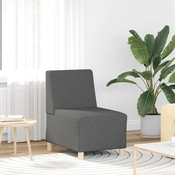 Modularna sofa bez naslona za ruke tamno siva 55 cm tkanina