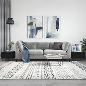 vidaXL Klubska mizica 2 kosa črna 50x46x35 cm inženirski les