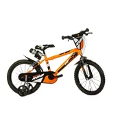 DINO BIKES dječji bicikl s držačem za boce i pomoćnim kotačima R88 16”, narančasti-crni