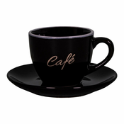 Crna zemljana šalica za espresso Bistro - café - Antic Line