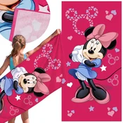 Disney DISNEY Miška Minnie Roza, HITRO SUŠEČA plažna brisača, kopalna brisača, 100% BOMBAŽ 70x140 cm OEKO-TEX