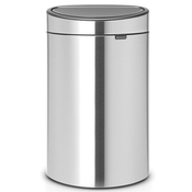Koš na dotik TOUCH BIN NEW, 10 + 23 l, odporen na prstne odtise, mat jeklo, Brabantia