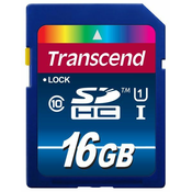 TRANSCEND spominska kartica SDHC 16GB C10 UHS-I (TS16GSDU1)
