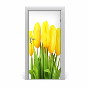 tulup.si Nalepka na vratih Rumena tulipani 95x205 cm