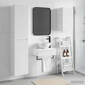 vidaXL Komplet pohištva za kopalnico 3 kos Bela 33 x 34,5 x 160 cm