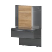 JELA Nocni sto NS1/ON - kolekcija Onyx - Antracit HG lak/Pacifik orah lak - 56x92x40 cm