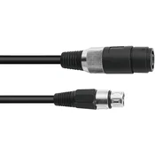 Omnitronic Omnitronic 30225600 XLR adapterski kabel [1x ženski konektor za zvočnike - 1x XLR vtičnica 3-polna] 1.00 m črna, (20428055)