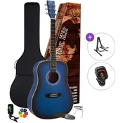 SX SD104KBUS Standard SET Blue Sunburst Akusticna gitara