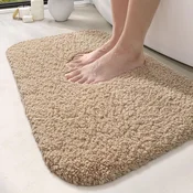 Nikcorp Kopalniška preproga iz mikrovlaken 40x60 cm, protizdrsna in vpojna kopalniška podloga, bež