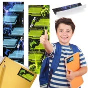 STARPAK Etikete šolske GAMER nalepke za zvezke, nalepke za šolske knjige, samolepilne nalepke za igralce set 12 nalepk. x2