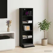 Vidaxl CD omara Črni hrast 33 x 23,5 x 97,5 cm Inženirski les