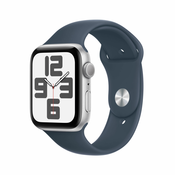 Apple Watch SE OLED 44 mm Digitalno 368 x 448 pikseli Ekran osjetljiv na dodir Srebro Wi-Fi GPS