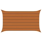 Vidaxl Sončno platno Oranžna in Rjava 3,5 x 2 m 100% poliester Oxford
