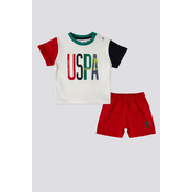 U.S. Polo Assn. Komplet za bebe USB1821, Crveno-beli