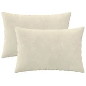 vidaXL Prevleka za blazino 2 pcs HEERLEN Krem 50 x 70 cm Mikrofibra
