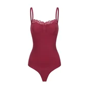 cfab Oblikovanje postave Bodysuit Sculpting Shapewear mit Lace staro roza
