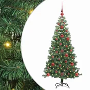 Vidaxl Božično drevo med 150 LED z stojalom Zelena 120 cm PVC