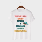 MAFIMI Majica Tanka je linija izmedu Pecanja i Odmaranja, Bela
