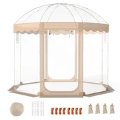 Costway Pop Up Bubble šotor 10x10 ft za 8-10 oseb 540° panoramski prozoren PVC