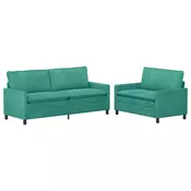 Set sofe 2 pcs Tirkizna Baršun