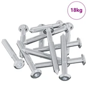 Vidaxl Vijak 1800 szt. srebrna M6 x 50 mm Jeklo