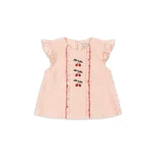 Konges Slojd bluza z volančki otroška bombažna ELLIE FRILL TOP GOTS
