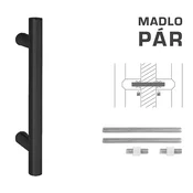 Kljuka MP FT K00 O 25 mm UN (BS - črna mat) - par, MP BS (mat črna)