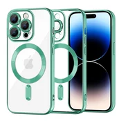 Ovitek Techsuit Luxury Crystal MagSafe za iPhone 14 Pro - svetlo zelen