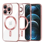 Ovitek Techsuit Luxury Crystal MagSafe za iPhone 12 Pro Max - roza