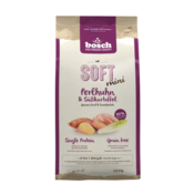 BOSCH SOFT+ MINI PEGATKA IN SLADEK KROMPIR - BREZ ŽIT - EN VIR BELJAKOVIN - S 50% SVEŽE PEGATKE - 2.5 kg
